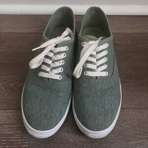 Olive Green Canvas Sneakers